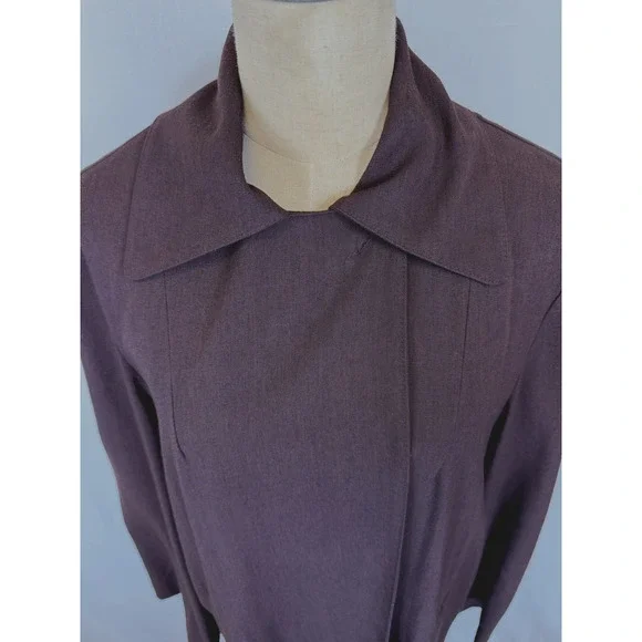 Vintage 8o's Guarantee Brown Long Wool Blend Coat LARGE #50213 Made USA - Picture 7 of 12